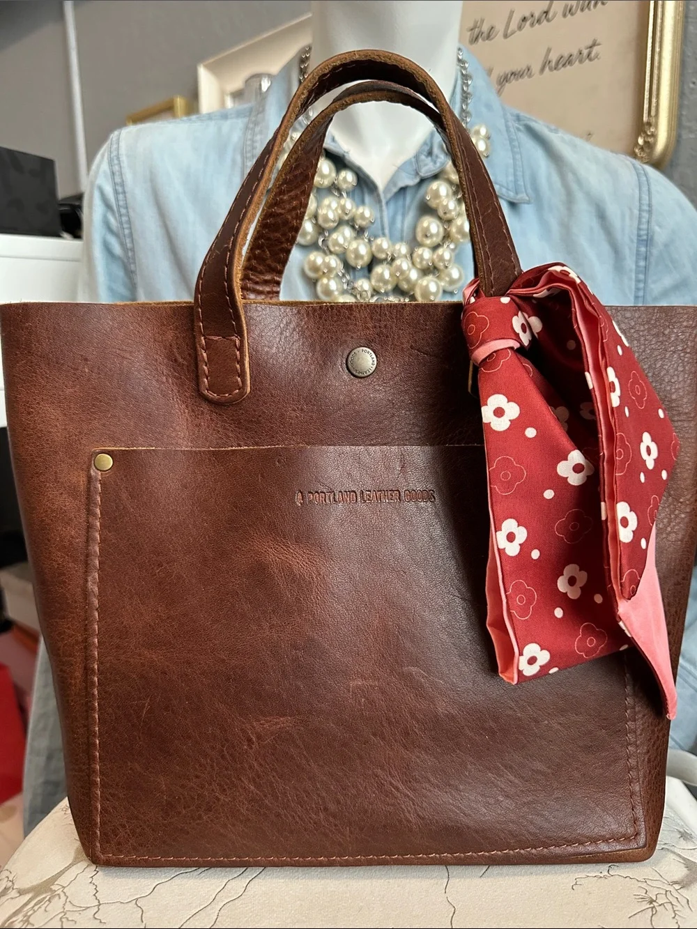 PLG mini crossbody tote Tamarindo or English tan - Picture 12 of 12